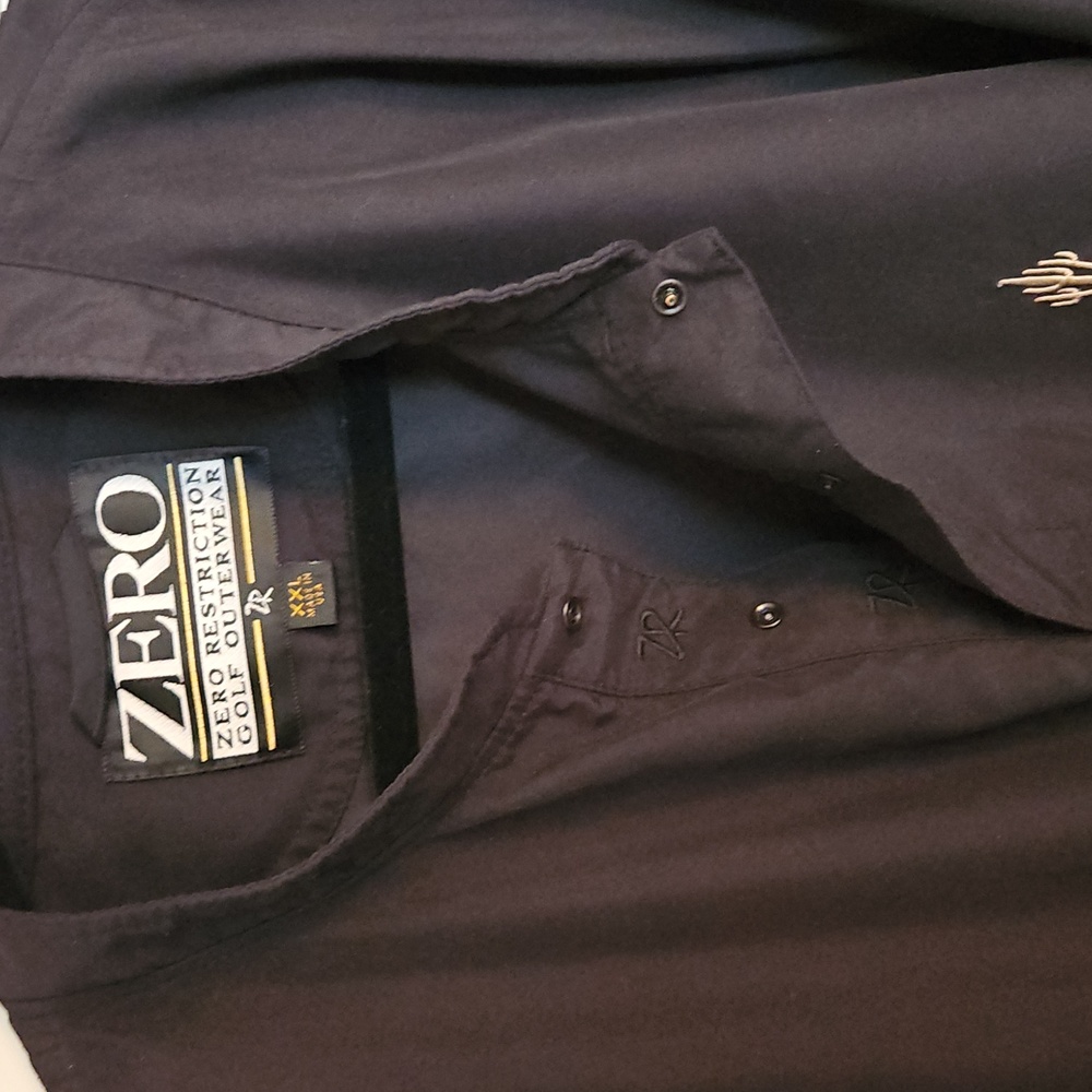 Zero Restriction Black Golf Pullover Windbreaker … - image 3